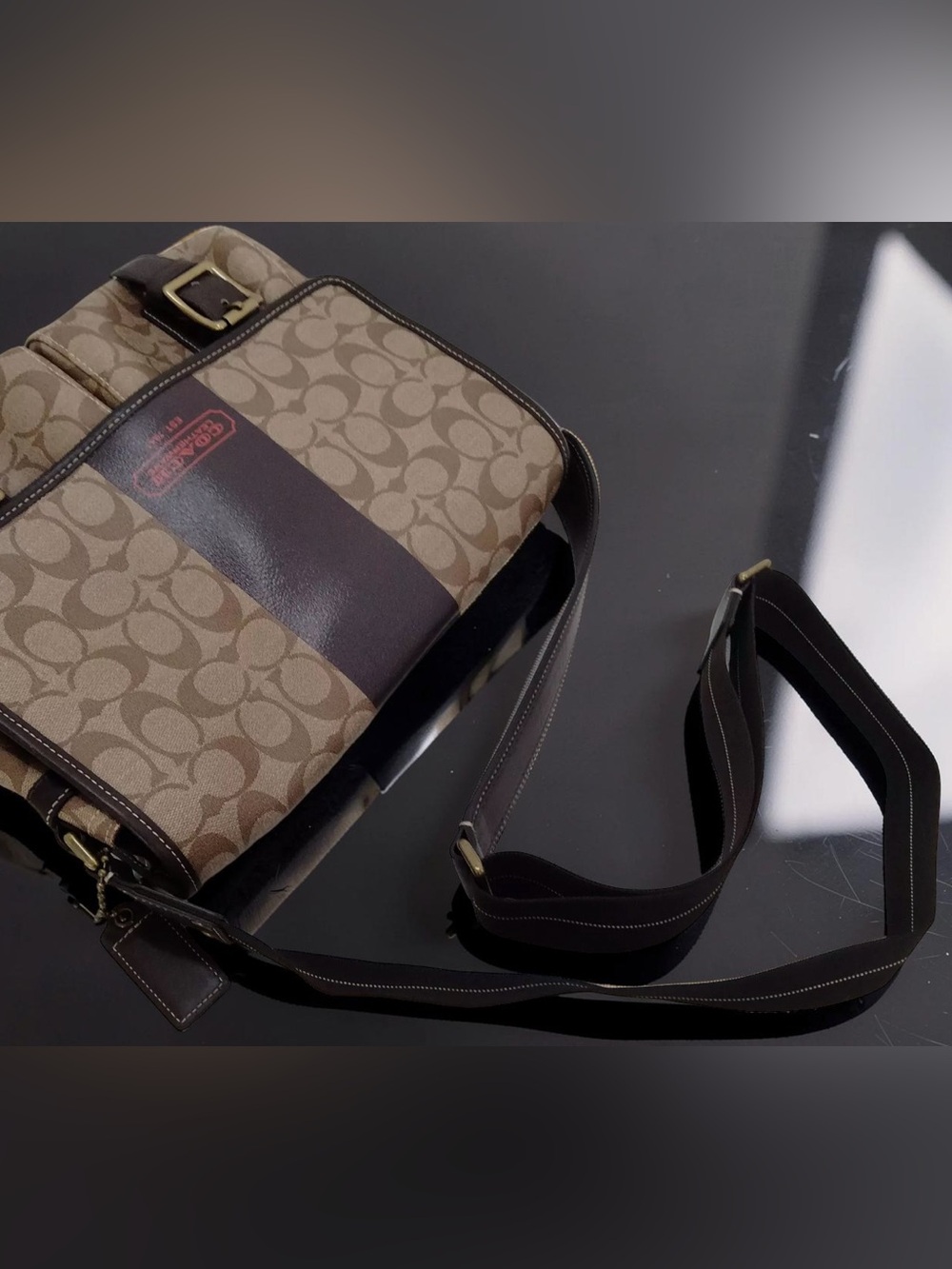 COACH 2010 Heritage Stripe Signature Large Crossbody/Shoulder Bag 😍🔥 - Picture 11 of 14